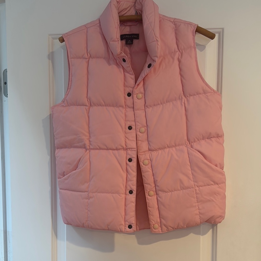 Lands' End Pink Quilted Vest for Cozy Layering